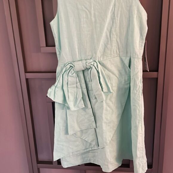 NWT Habitual kid mint green linen dress with bow size 10 - Picture 4 of 5